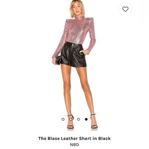 The Blase Leather Short in Black